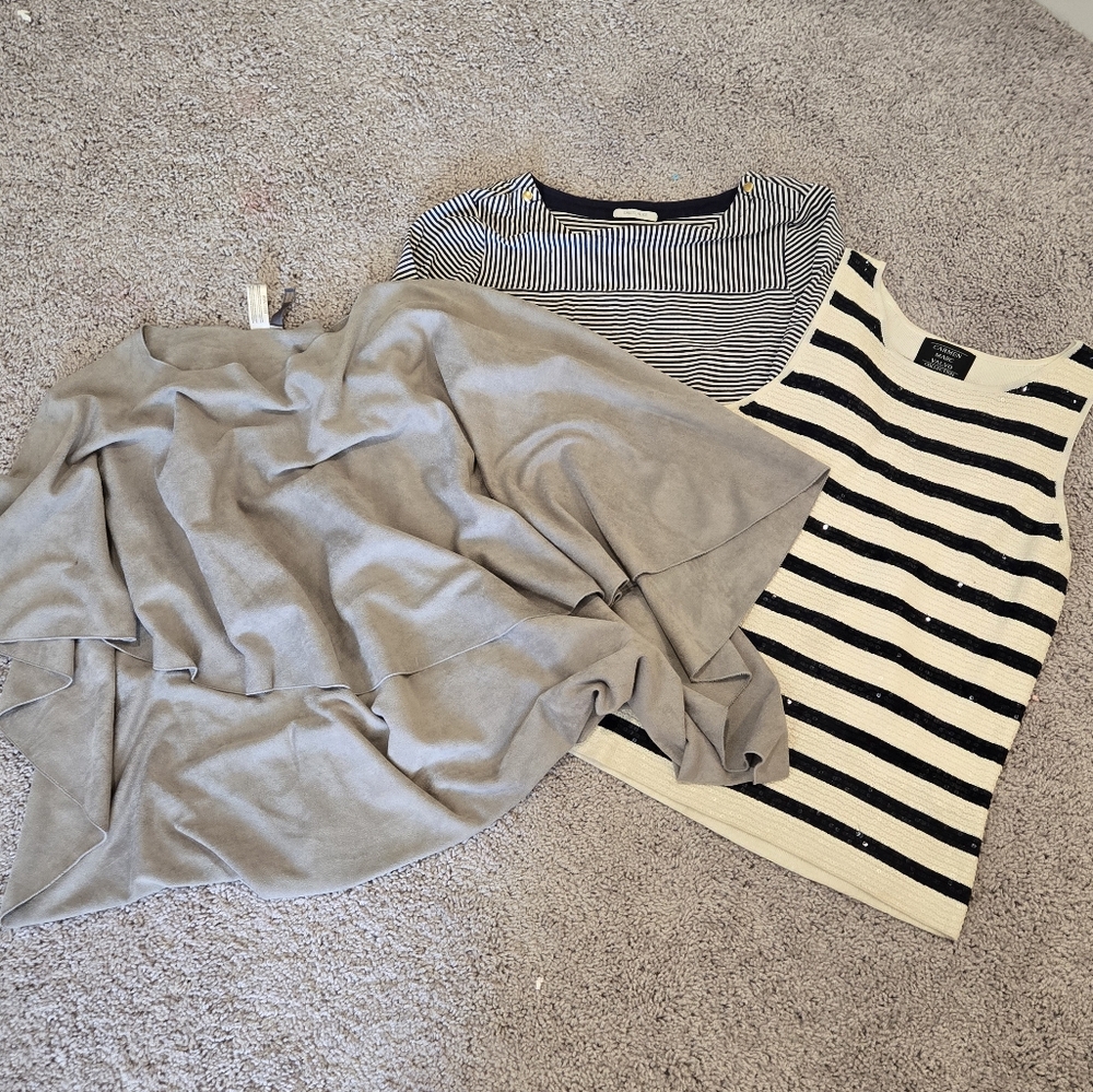 Womens Lot Of Three Tops Size Large FLAWED